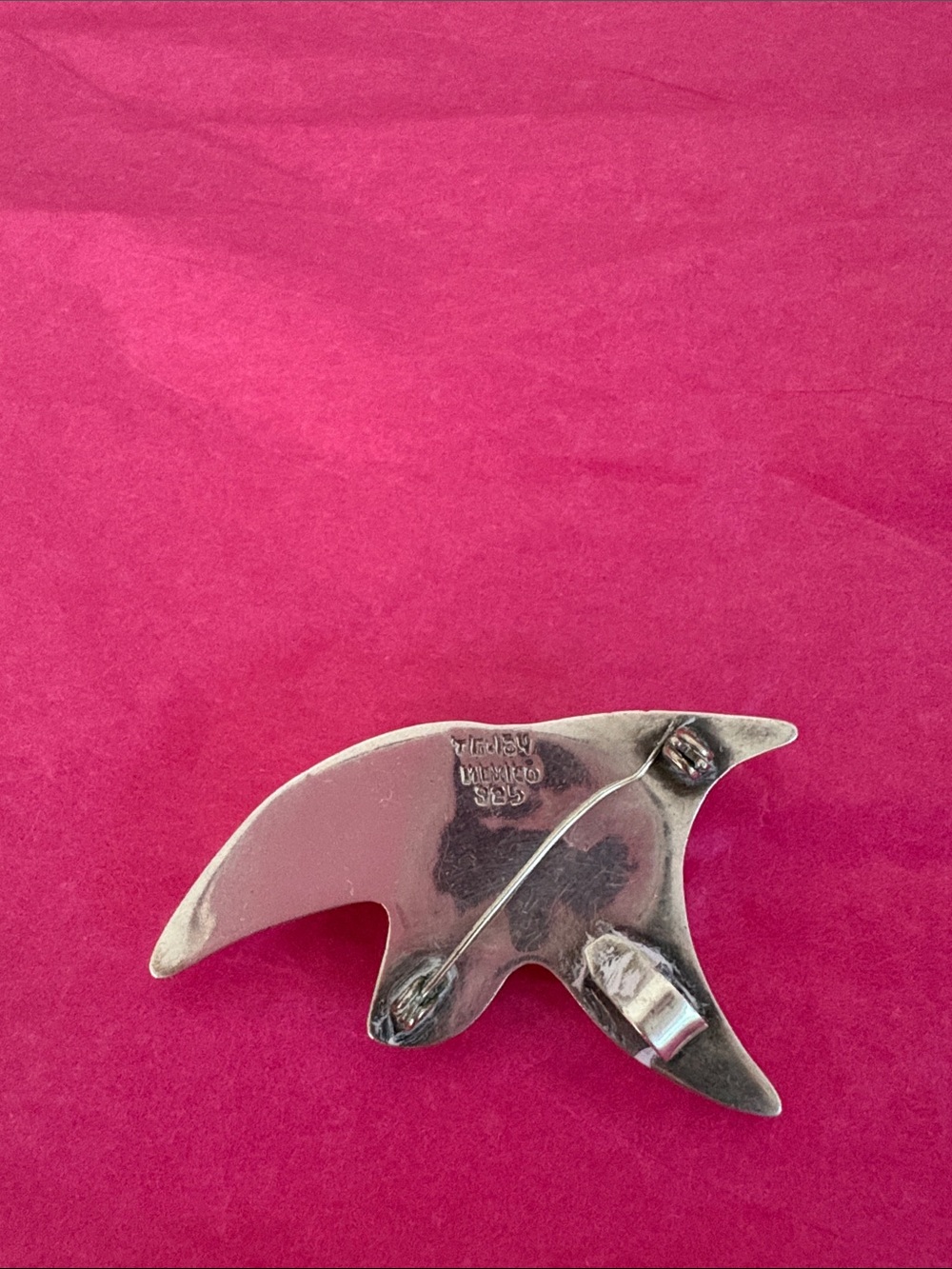 Silver 925 Stamp Dove Brooch - Picture 2 of 3